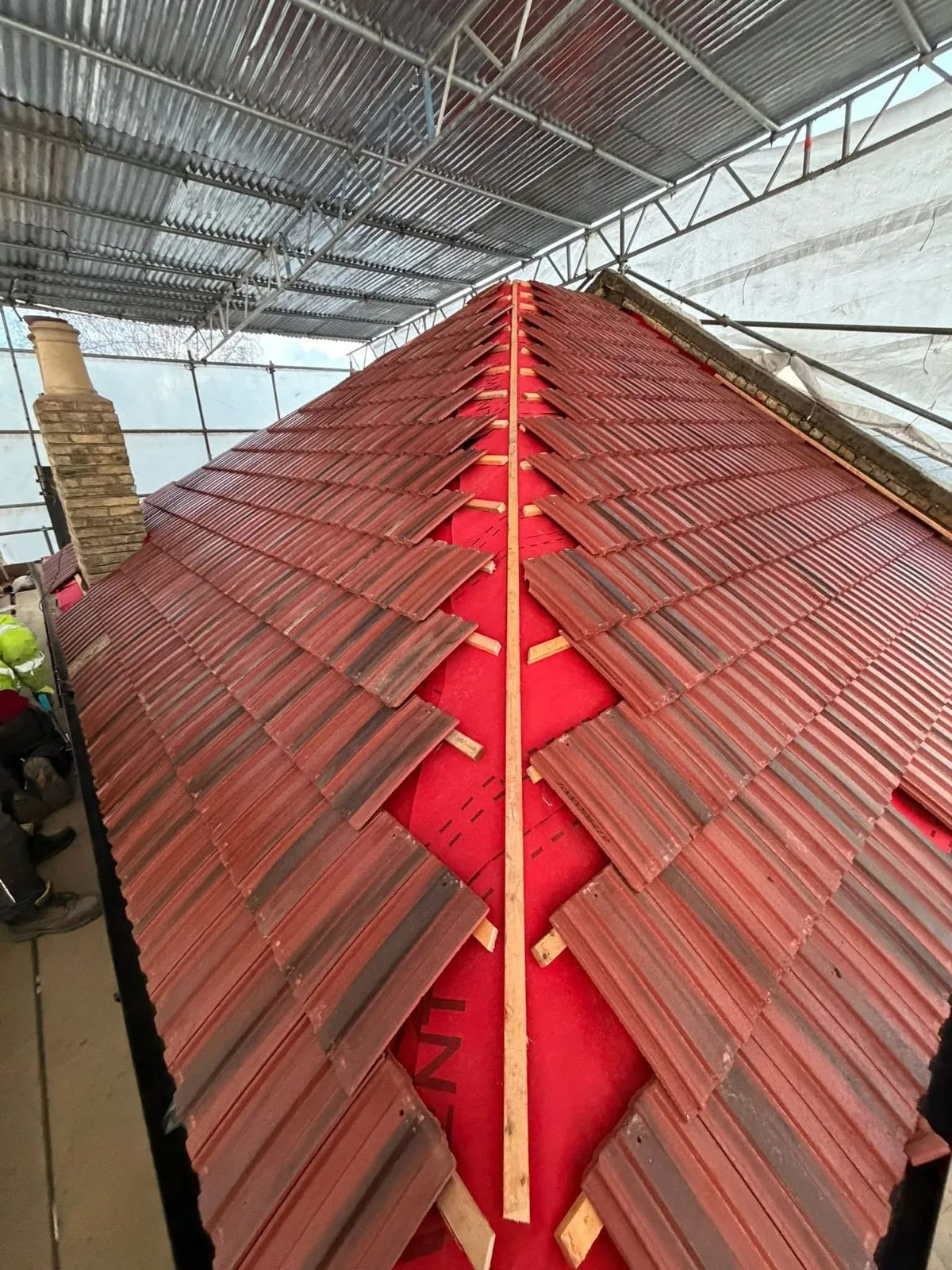 Complete roof replacement with new clay tiles in St Stephen in Brannel